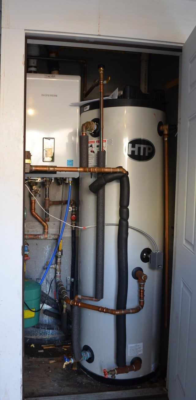 utilities featuring water heater and tankless water heater