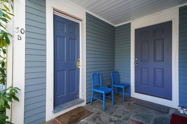 property entrance with a porch