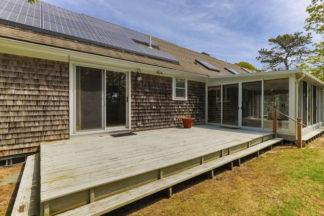 100 Potonumecot Rd, Chatham, MA 02633 - wooden deck featuring a sunroom