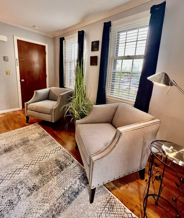 3 Winthrop St Unit U1, Provincetown, MA 02657 - living area with crown molding and wood finished floors