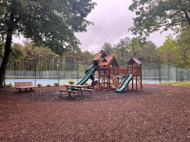 154 Cotuit Bay Dr, Cotuit, MA 02635 - community playground with a tennis court