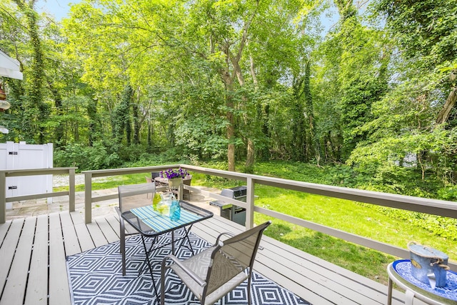 7 Liberty Pl, East Dennis, MA 02641 - wooden terrace featuring a yard