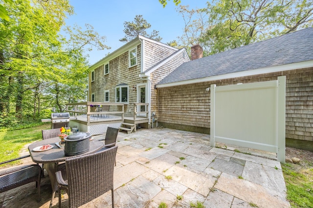 7 Liberty Pl, East Dennis, MA 02641 - view of patio / terrace featuring a deck, outdoor dining space, and a grill