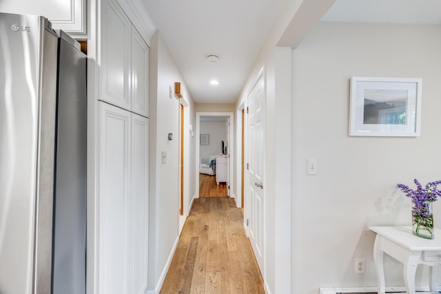 7 Liberty Pl, East Dennis, MA 02641 - corridor featuring light wood-style floors, baseboards, and recessed lighting
