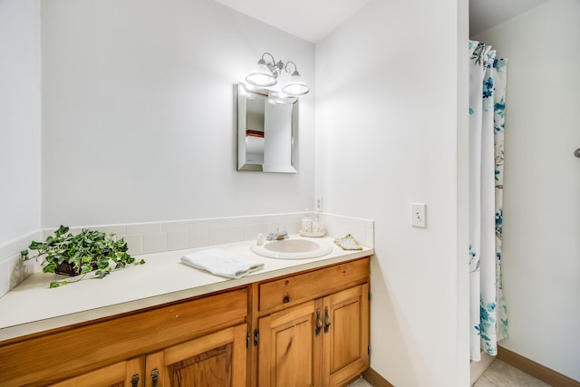 7 Liberty Pl, East Dennis, MA 02641 - bathroom with vanity and a shower with curtain