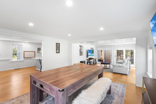 13 Old Fields Rd, Sandwich, MA 02563 - dining space featuring recessed lighting, healthy amount of natural light, and light wood-type flooring