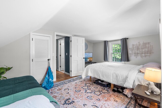 13 Old Fields Rd, Sandwich, MA 02563 - bedroom featuring wood finished floors and lofted ceiling
