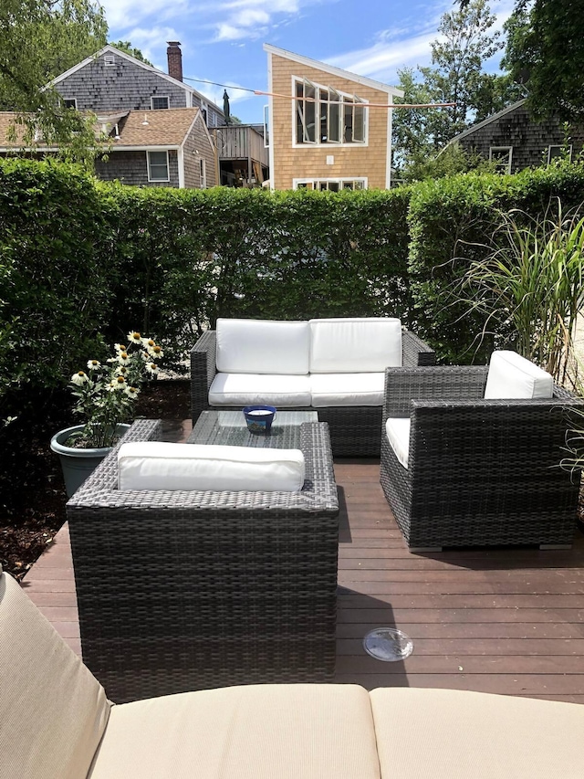 21 Priscilla Alden Rd Ua, Unit Ua, Provincetown, MA 02657 - deck featuring an outdoor living space