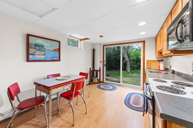 10 Bradford Ln, Eastham, MA 02642 - dining space with light wood-style floors, recessed lighting, and a drop ceiling
