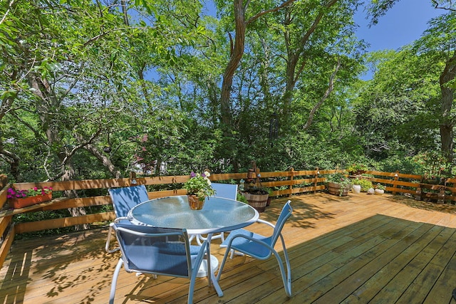 10 Bradford Ln, Eastham, MA 02642 - wooden terrace featuring outdoor dining space