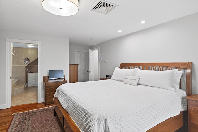 72 River Rd, Marstons Mills, MA 02648 - bedroom with wood finished floors, recessed lighting, and ensuite bath