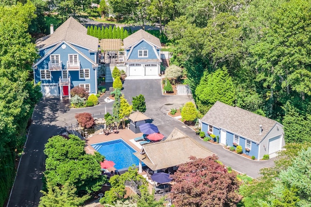 72 River Rd, Marstons Mills, MA 02648 - aerial view of property and surrounding area featuring a pool