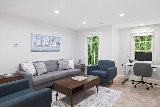72 River Rd, Marstons Mills, MA 02648 - living area featuring recessed lighting and light tile patterned flooring