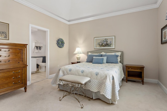 9 Sea Knoll Ct, Bourne, MA 02532 - bedroom with carpet floors, ornamental molding, and ensuite bathroom