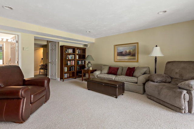9 Sea Knoll Ct, Bourne, MA 02532 - living area featuring carpet floors and recessed lighting