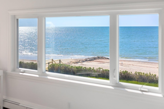 property view of water with a view of the beach
