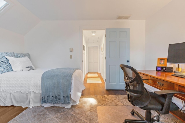 3 Bramblewood Ln, Orleans, MA 02653 - bedroom with attic access, wood finished floors, and visible vents