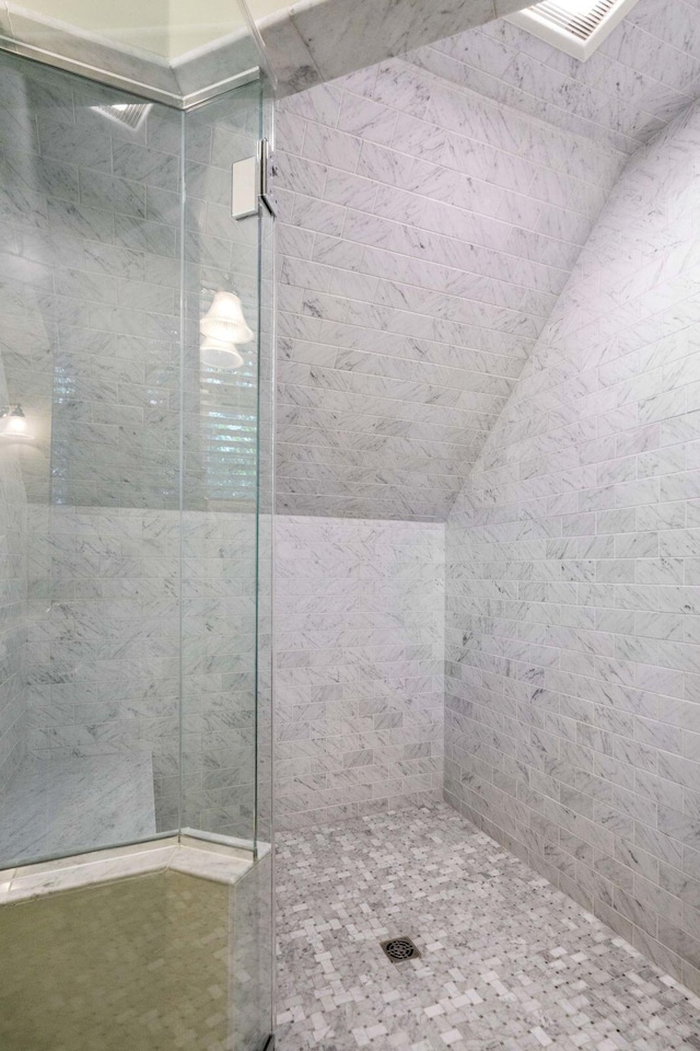 bathroom with an enclosed shower