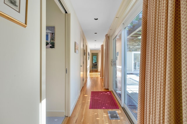 139 Prince Ave, Marstons Mills, MA 02648 - hallway featuring light wood finished floors and baseboards