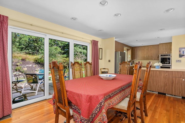 139 Prince Ave, Marstons Mills, MA 02648 - dining room with light wood-style floors and recessed lighting