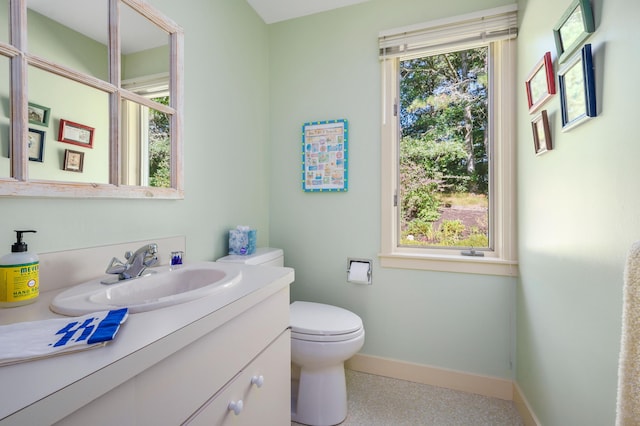139 Prince Ave, Marstons Mills, MA 02648 - bathroom with vanity and speckle patterned floor