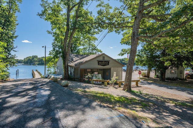 139 Prince Ave, Marstons Mills, MA 02648 - view of front facade featuring a water view and a boat dock