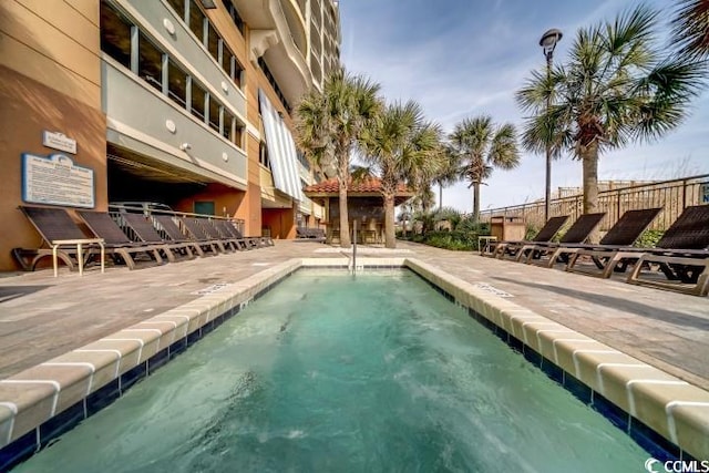 view of pool with a patio