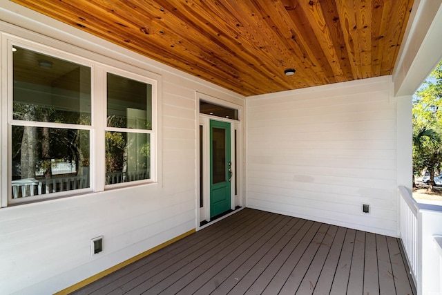 view of wooden deck