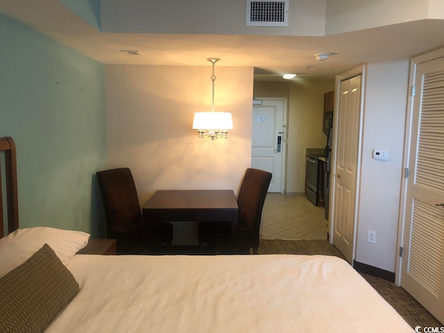 view of tiled dining area