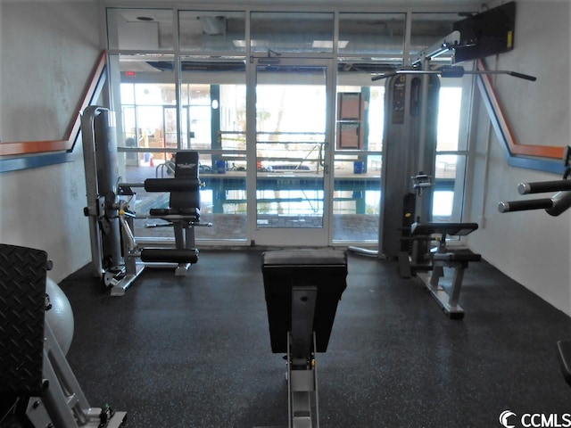 view of workout area