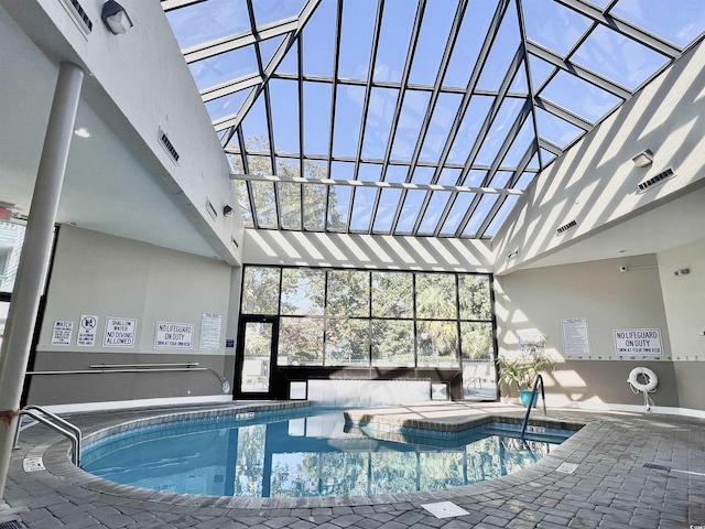 5905 S Kings Hwy Unit 337B, Myrtle Beach, SC 29575 - indoor pool featuring a lanai and a patio