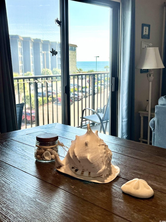 5905 S Kings Hwy Unit 337B, Myrtle Beach, SC 29575 - dining room featuring plenty of natural light and a water view