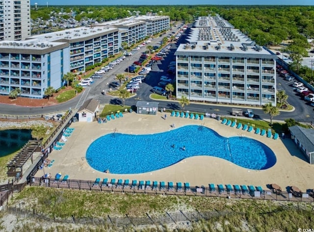 5905 S Kings Hwy Unit 337B, Myrtle Beach, SC 29575 - aerial view of a pool and apartment complex