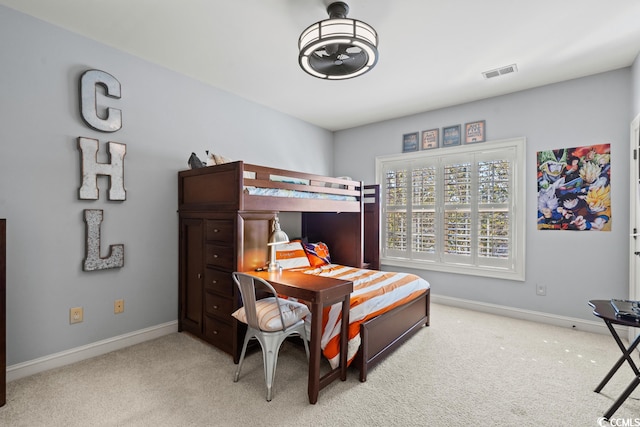 view of carpeted bedroom