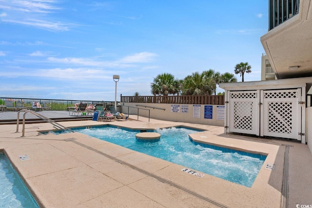 view of pool with a patio