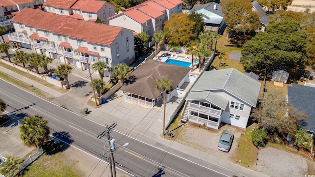 aerial view featuring a residential view