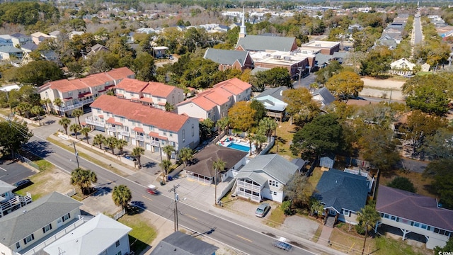 drone / aerial view with a residential view