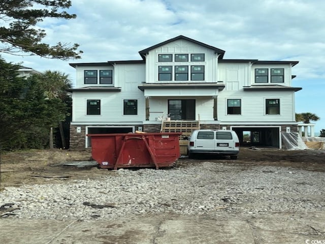 4300 N Ocean Blvd, Myrtle Beach, SC 29577 - view of front of house with stone siding