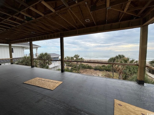 view of patio / terrace featuring a water view