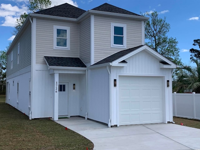 front facade with a front yard