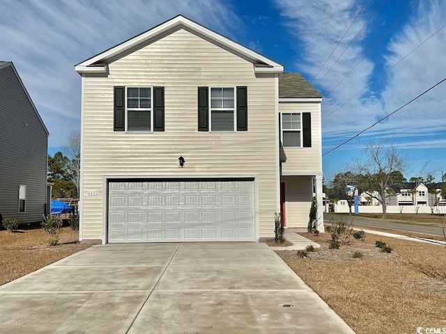 view of front property featuring a garage