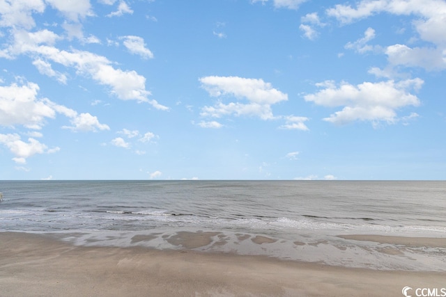 exterior space with a beach view