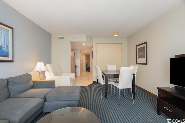 view of tiled living room