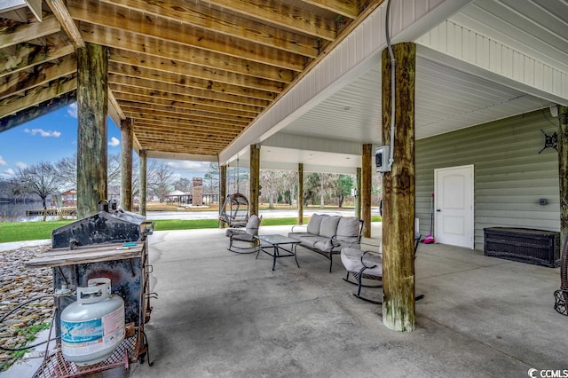 view of patio with an outdoor hangout area