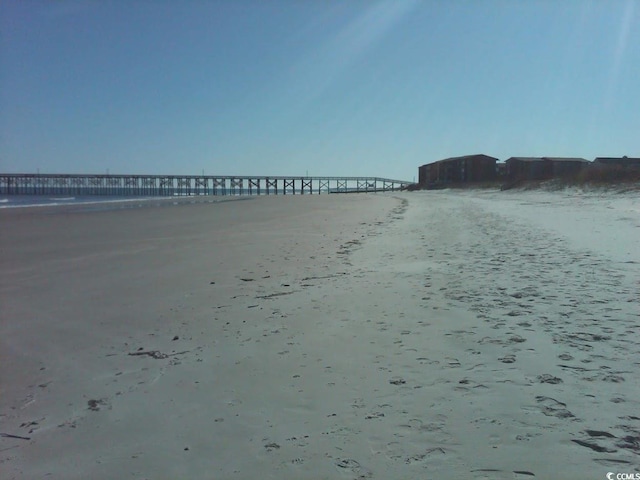 view of water feature featuring a view of the beach