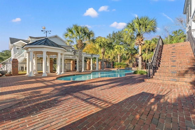 view of pool with a patio area