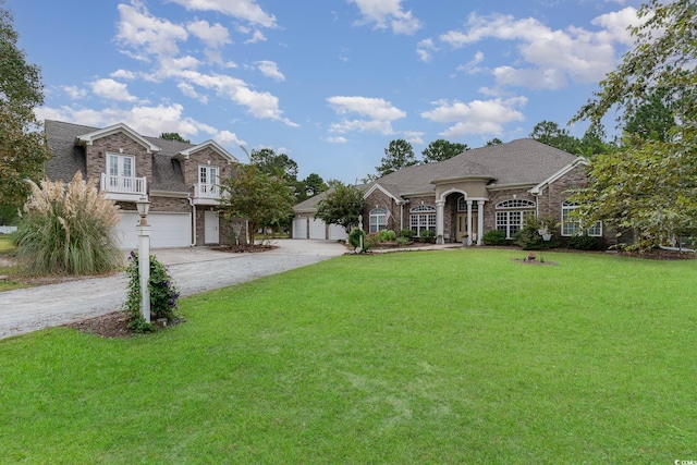 view of front of home with a front yard