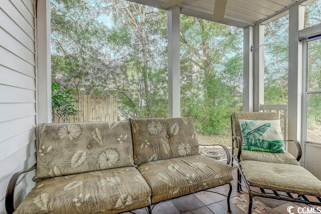 view of sunroom / solarium