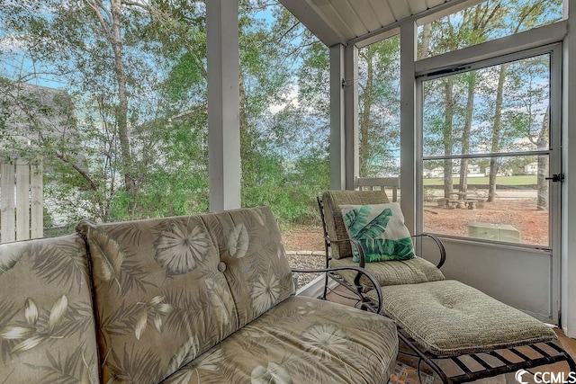 view of sunroom