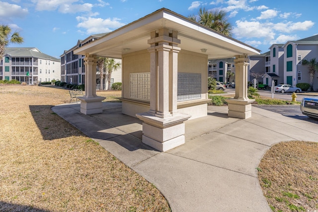 view of nearby features with mail boxes